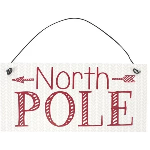 Image of Metal North Pole Sign