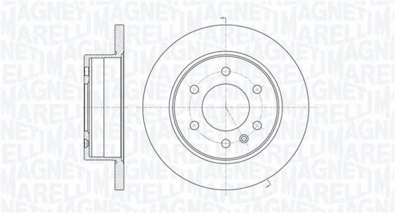 Image of MAGNETI MARELLI Brake disc MAGNETI MARELLI 361302040295