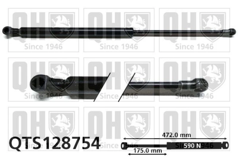 Image of QUINTON HAZELL Tailgate strut QUINTON HAZELL QTS128754