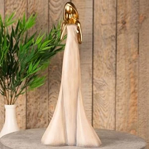 image of Stone Portrait Resin Figurine - Lady Standing 37cm