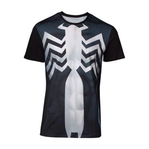 Image of Spider-man - Venom Suit Sublimation Mens Large T-Shirt - Black