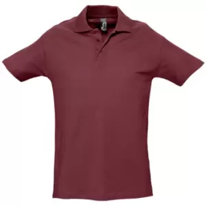 Image of SOLS Mens Spring II Short Sleeve Heavyweight Polo Shirt (M) (Burgundy)