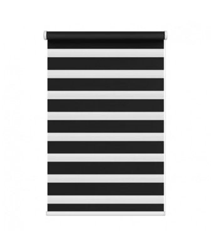 Image of Black Day & Night Zebra Roller Blind (165Cm Drop) - 45Cm