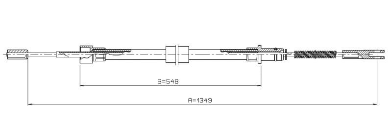 Image of Handbrake cable METZGER 10.7814