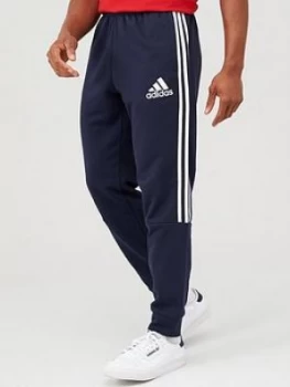Image of Adidas 3 Stripe Panel Pants - Navy