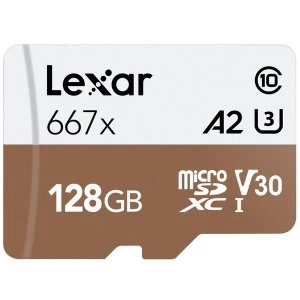 Image of Lexar Professional 667X 128GB MicroSDXC Memory Card
