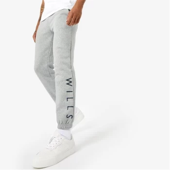 Image of Jack Wills Gosworth Wills Logo Joggers - Grey Marl