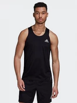 Image of adidas Own The Run Singlet, Black Size M Men