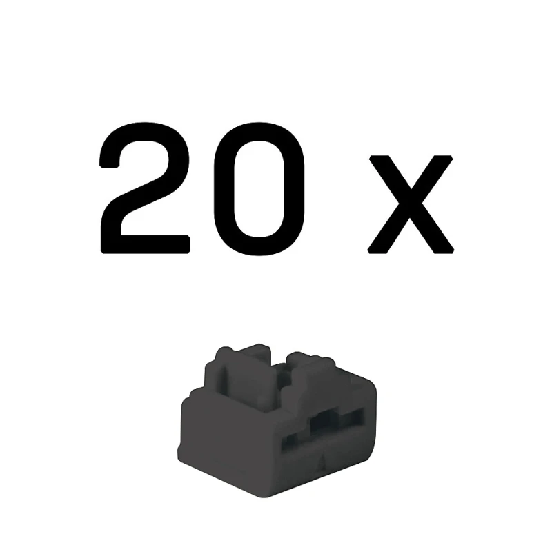 Image of Lindy RJ-45 Port Blockers (Without Key) - Pack of 20. Black