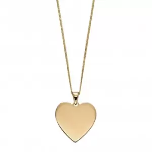 image of 9ct Heart Engraveable Disc Necklace GP2237