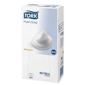 image of Original Tork Foam Soap H Wash Refill Cartridge with Pump Nozzle 0.8 Litre Pack of 6