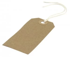 Image of Q Connect Strung Tag 82x41mm Buff Pk1000