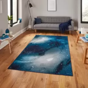 image of Michelle Collins Cosmic Rug Navy Blue/White