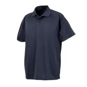 image of Spiro Impact Mens Performance Aircool Polo T-Shirt (M) (Navy Blue)