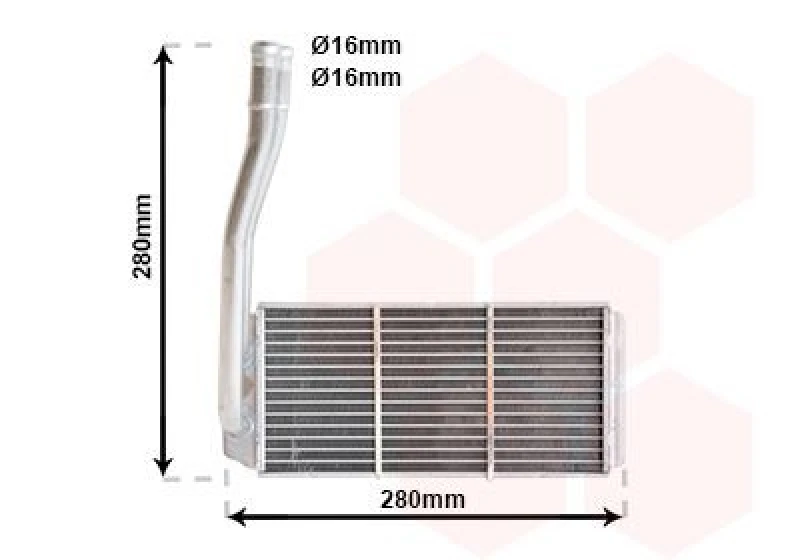 Image of VAN WEZEL Heater matrix VAN WEZEL 02006177