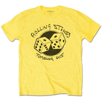 Image of The Rolling Stones - Tumbling Dice Unisex Large T-Shirt - Yellow