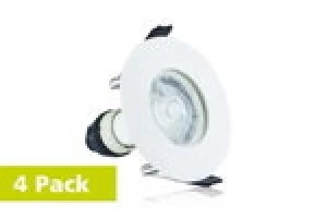 Image of Integral Evofire 70mm cut-out IP65 Fire Rated Downlight with GU10 Holder - 4 pack