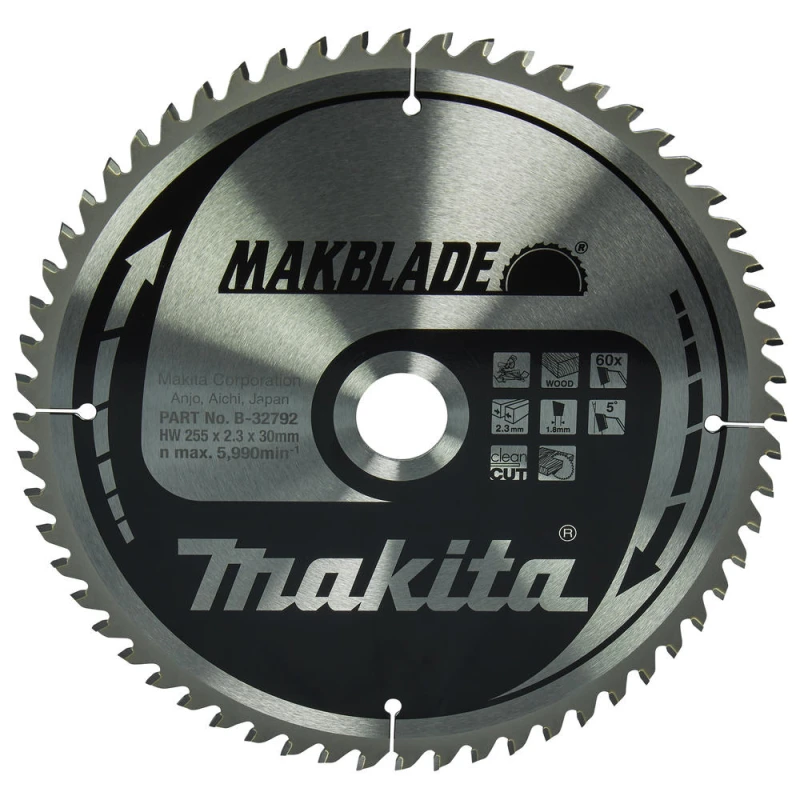 Image of Makita MAKBLADE Circular Saw Blade for Wood Cutting B-32792 Diameter: 255mm