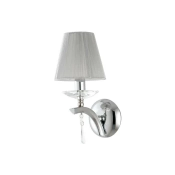 Image of Fan Europe Lighting - Fan Europe ORCHESTRA Wall Lamp with Shade Chrome, K9 Crystals With Fabric 22x35cm