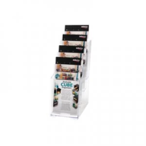 image of Deflecto 13xA4DL 4-Tier Clear Literature Holder 77701