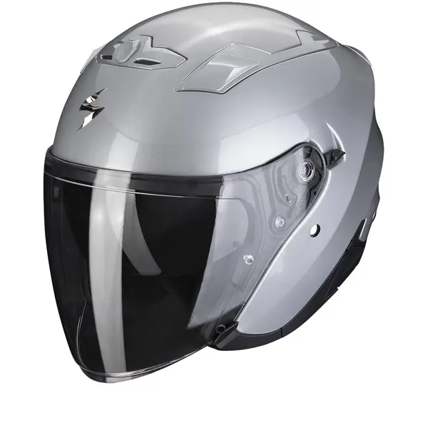 Image of Scorpion EXO-230 Solid Silver Jet Helmet Size 2XL