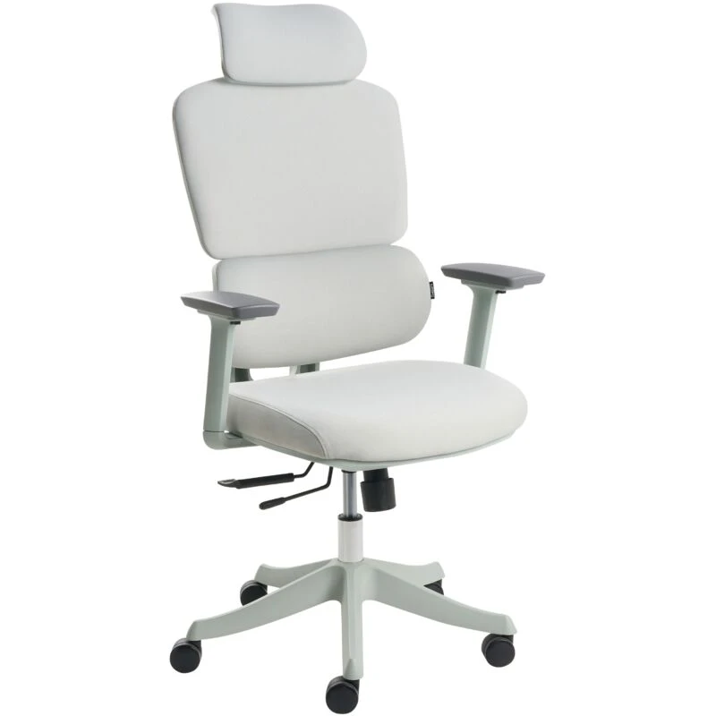 Image of Beliani Office Chair Viscount Fabric Light Grey