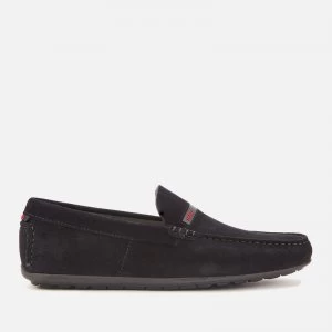 Image of Hugo Boss Dandy Suede Moccasin Loafers Navy Size 10 Men