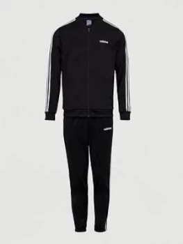 Image of Adidas Back To Basic 3-Stripe Tracksuit - Black/White