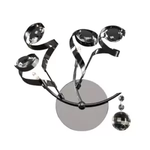 Image of Kurlz Wall Lamp 2 Light G4 Polished Chrome/Crystal, NOT LED/CFL Compatible