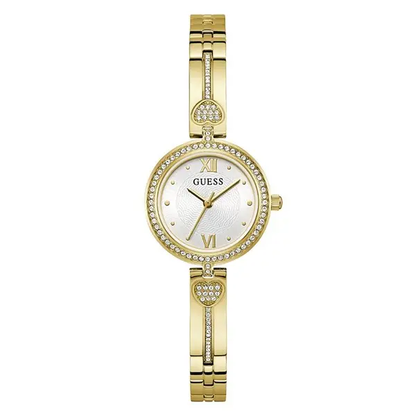 image of GUESS GW0655L2 Lovey Gold Plated Bracelet Watch - W96335