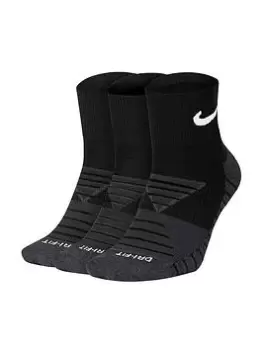 image of Nike Training Everyday Max Cushioned Ankle Socks Black/White Size M Men