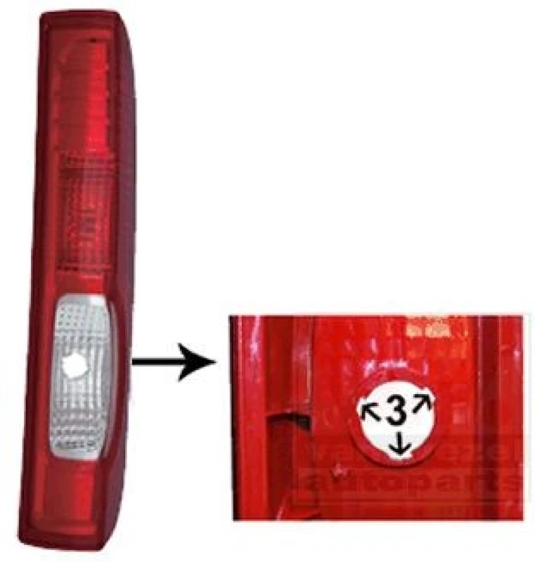 Image of VAN WEZEL 4395934 Rear light without bulb holder, Right Combination Rearlight (391)