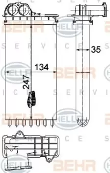 Image of x1 Behr Heat Exchanger 8FH351315-561 Genuine replacement part for Car Made in FR