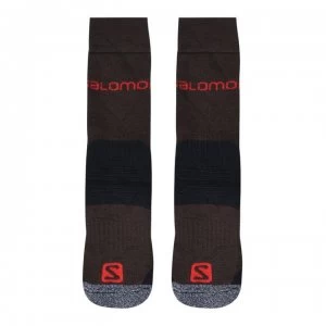 image of Salomon Heavyweight 2 Pack Walking Socks Mens - Brown/Red