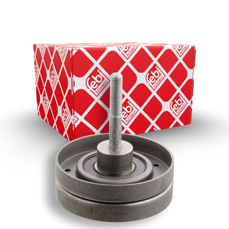 Image of FEBI BILSTEIN 26871 Idler Pulley with screw Metal Deflection/Guide Pulley,v-ribbed belt (312)