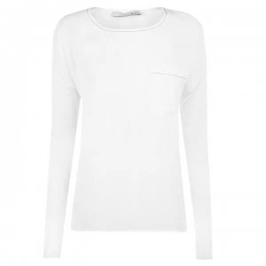 image of Oui Oui Long Sleeved Chest Pocket Top - 1006 Cloud