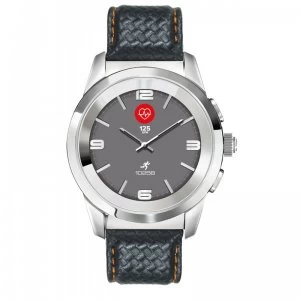 Image of MyKronoz Zetime Premium 44mm - Brushed Titanium/ Black Carbon Orange Stitching Watch