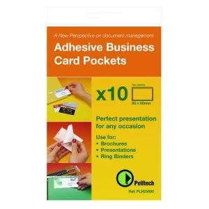 image of Pelltech Business Card Holder Side Opening 60x95mm Pack of 10 PLH