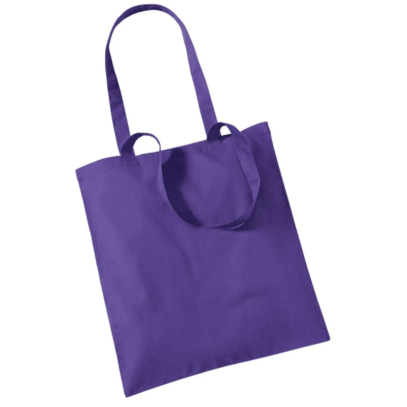 Image of Westford Mill Womens Bag For Life Long Handle Tote Bag in Purple Purple Female One Size