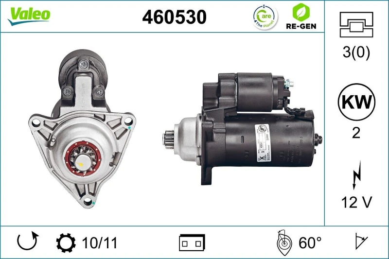 Image of Starter motor VALEO 460530