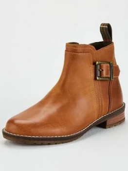 Image of Barbour Girls Sarah Buckle Leather Ankle Boots - Tan