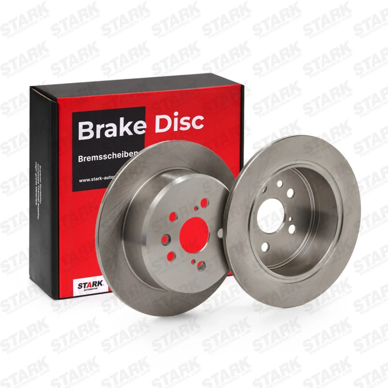 Image of STARK SKBD-0022797 Brake disc Rear Axle, solid, Cast Iron, Uncoated, Untreated, without bolts/screws Cast Iron Brake Disc (82)