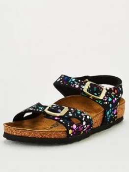 image of Birkenstock Girls Confetti Rio Sandal - Black/Multi