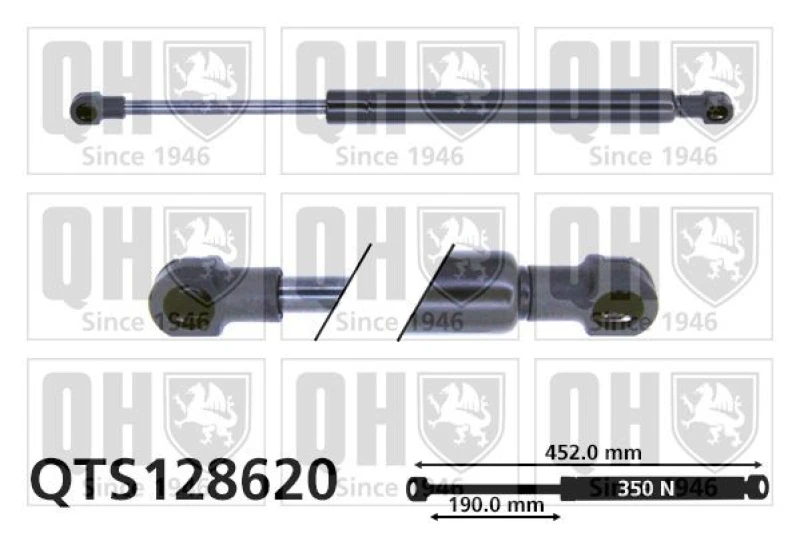 Image of QUINTON HAZELL Bonnet strut QUINTON HAZELL QTS128620