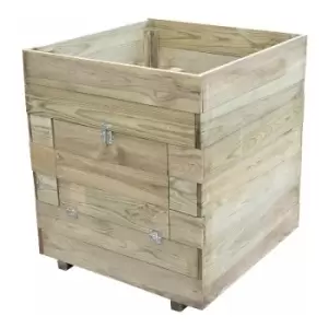 image of 2' x 2' Forest Potato Planter (0.6m x 0.6m) - Natural Timber