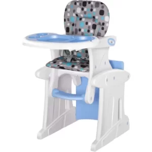 image of HOMCOM 3-in-1 Convertible Baby High Chair Booster Seat w/ Removable Tray Blue