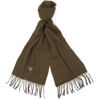 Image of Barbour Plain Lambswool Scarf - Seaweed