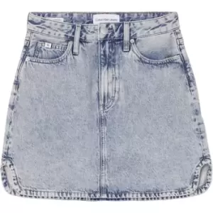 Image of Calvin Klein Jeans A-Line Mini Skirt - Blue