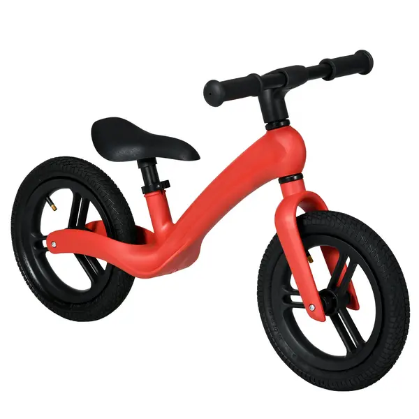 image of AIYAPLAY 12" Kids Balance Bike, Lightweight Training Bike for Children No Pedal with Adjustable Seat, Rubber Wheels - Red