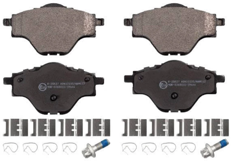Image of SWAG 62 11 6242 Brake pad set Rear Axle, with fastening material Brake Pad Set,disc brake (402)